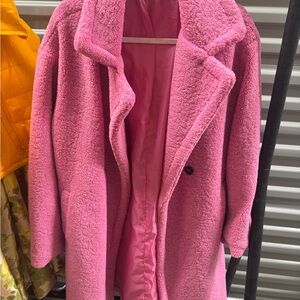 Nasty Gal Pink Teddy Jacket